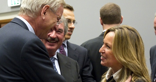 Carl Bildt y Trinidad Jiménez