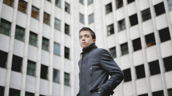 Íñigo Errejón, en la conocida como plaza de los cubos (Dani Pozo)