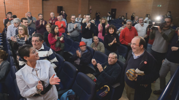 Miquel Iceta, en su primer mitin fuera de Cataluña (Dani Pozo)